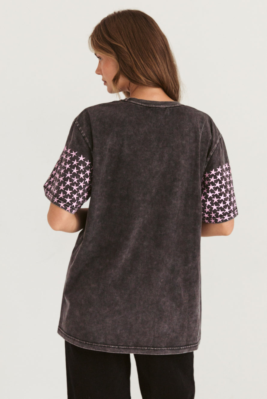 Wild West Vintage Black Oversized Tee