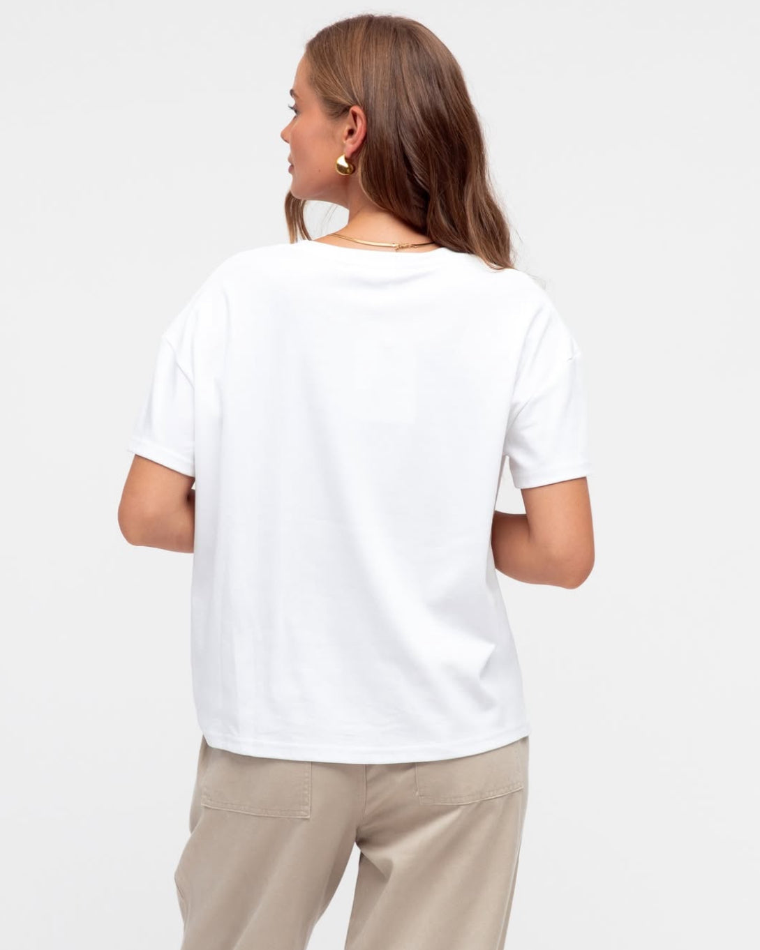 Tuck White T-Shirt