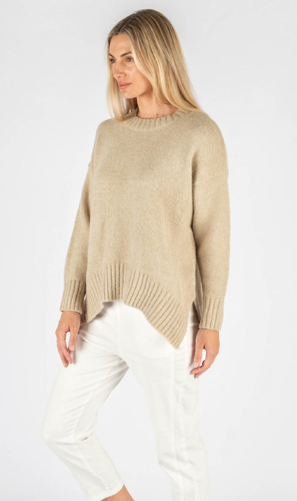 Chloe Natural Crew Neck Knit