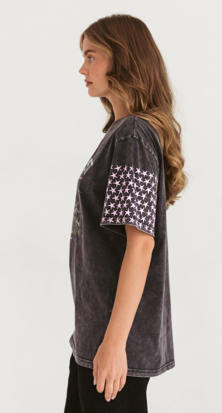 Wild West Vintage Black Oversized Tee