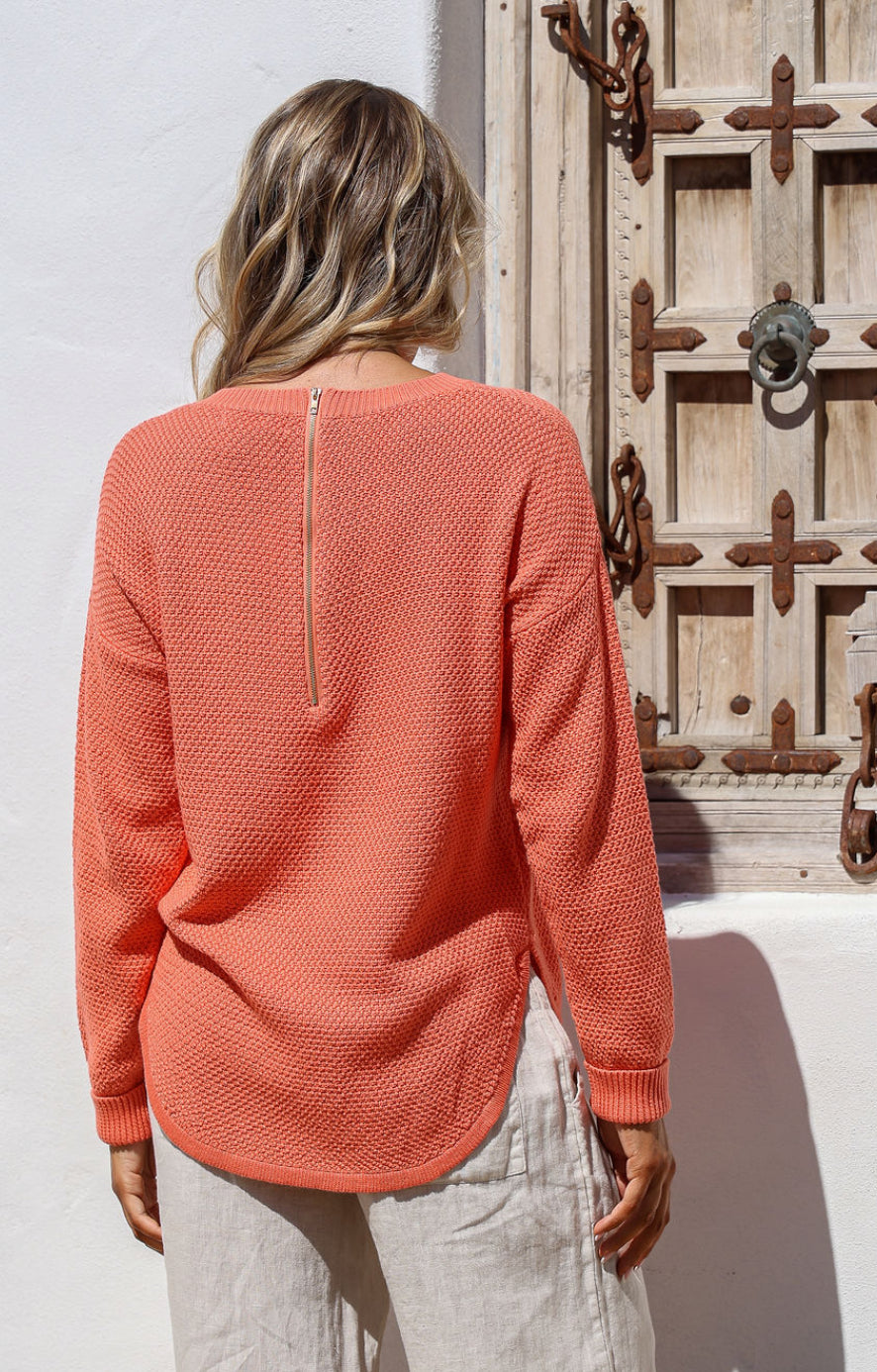 Carley Cotton Papya Knit