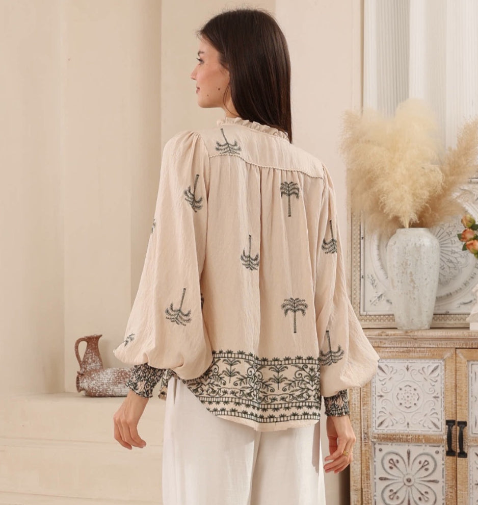 Pamela Green Palm Blouse