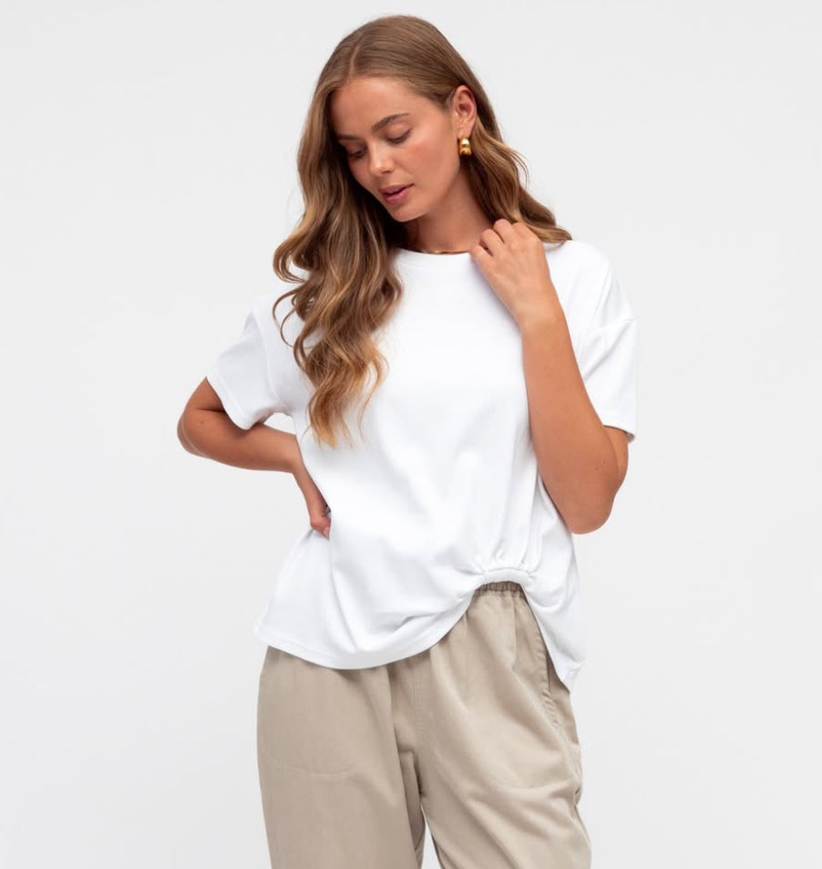 Tuck White T-Shirt
