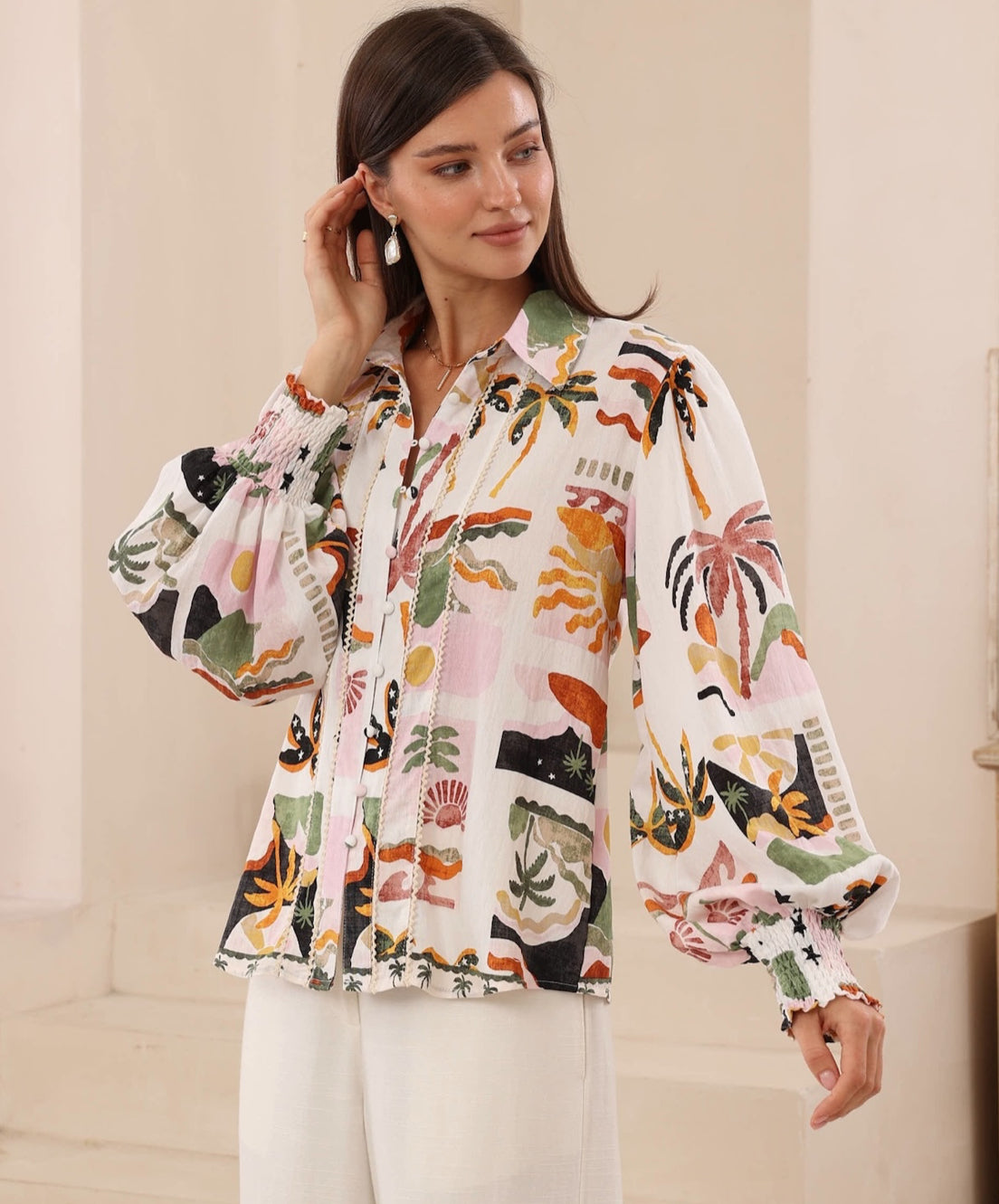 Tropical Elizabeth Blouse