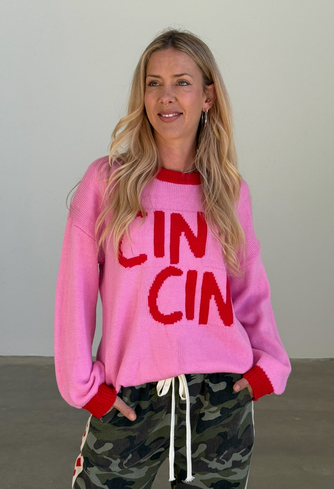 Cin Cin Pink/Red Jumper