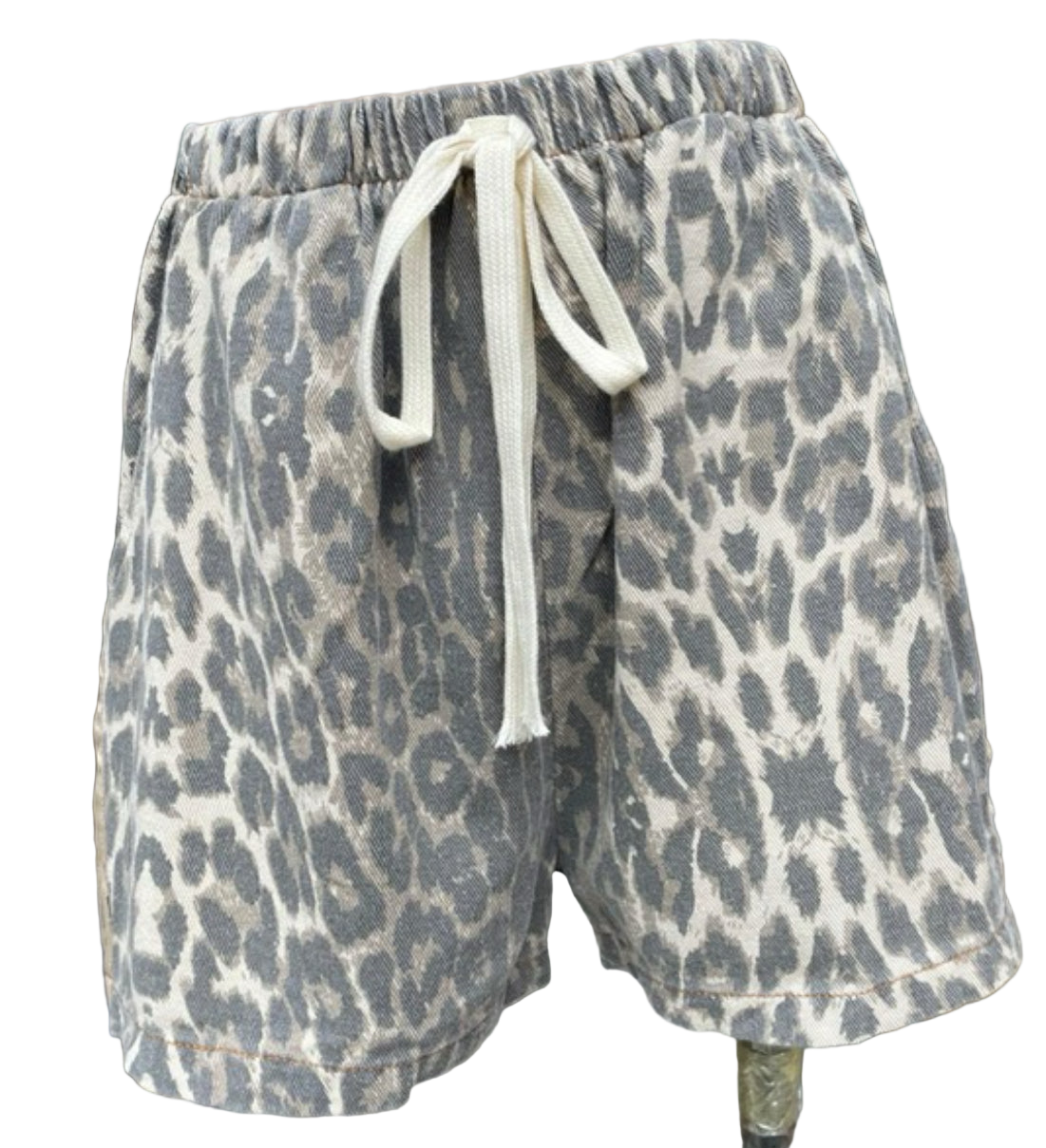 Cream Stripe Leo Racer Shorts