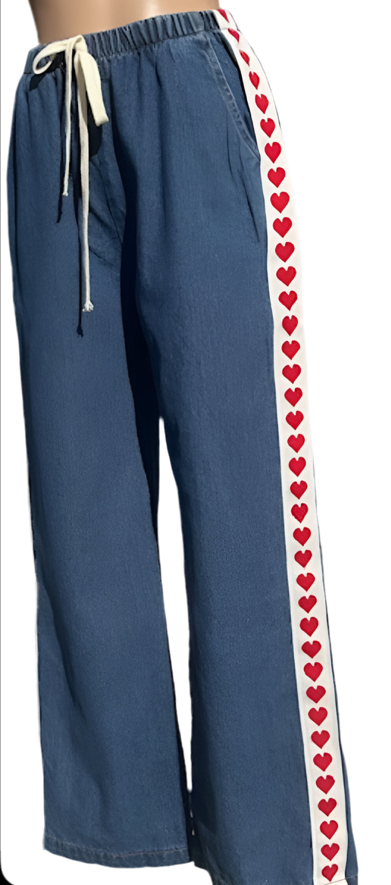 Heart Wide Leg Denim Pant