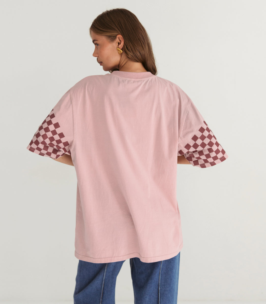 Beauty Feather Pink Oversized Tee