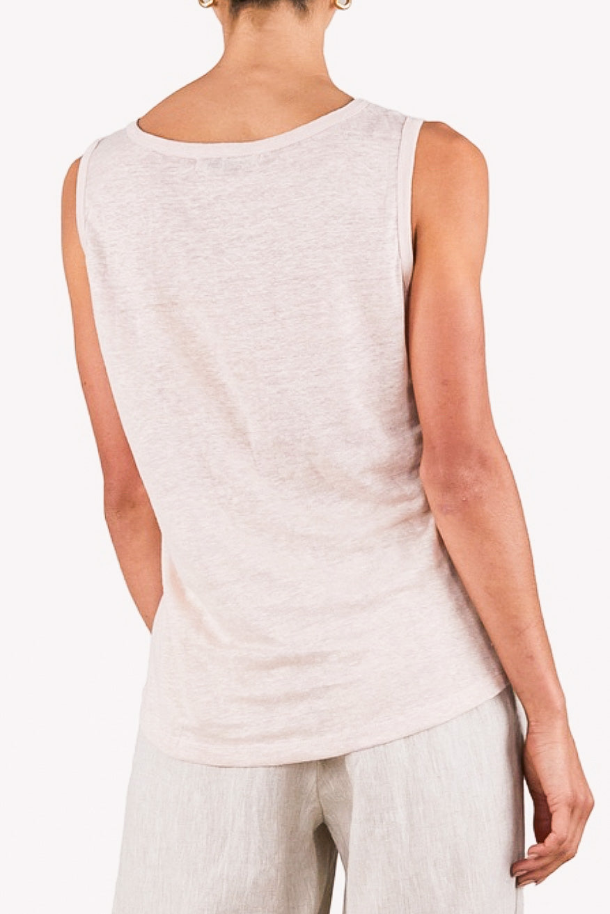 Aceline Pink Linen Tank