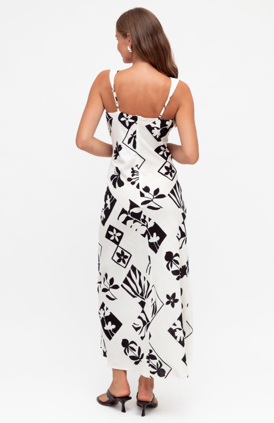 Aria Black and White Maxi Dress