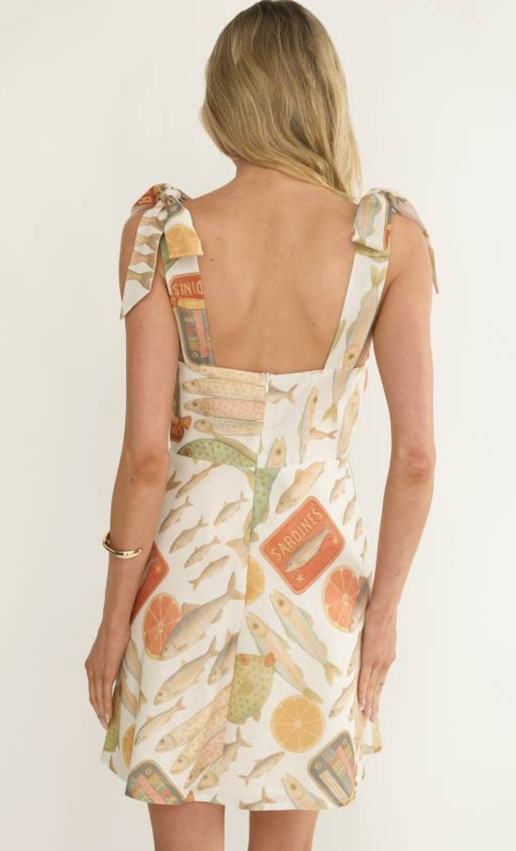 Santorini Sage/Orange Mini Dress