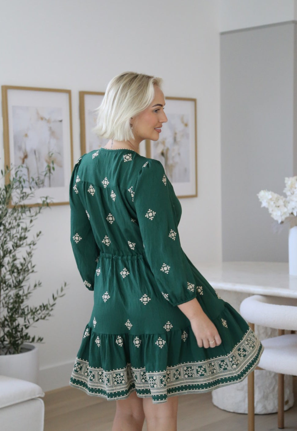 Cassie Emerald Mini Dress