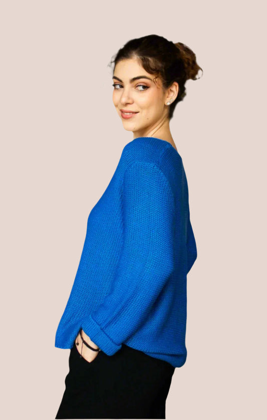 Nikki True Blue cotton Knit