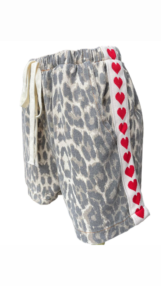 Red Heart Leo Racer Shorts