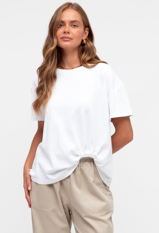 Tuck White T-Shirt