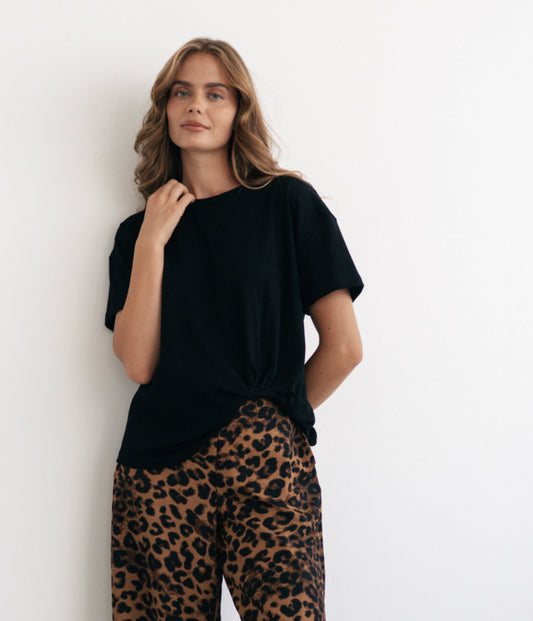Tuck Black T-Shirt