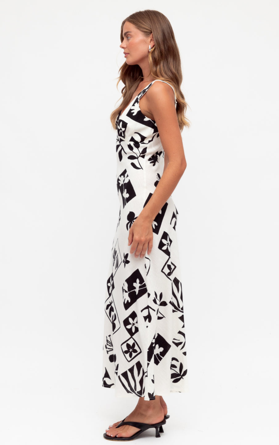 Aria Black and White Maxi Dress