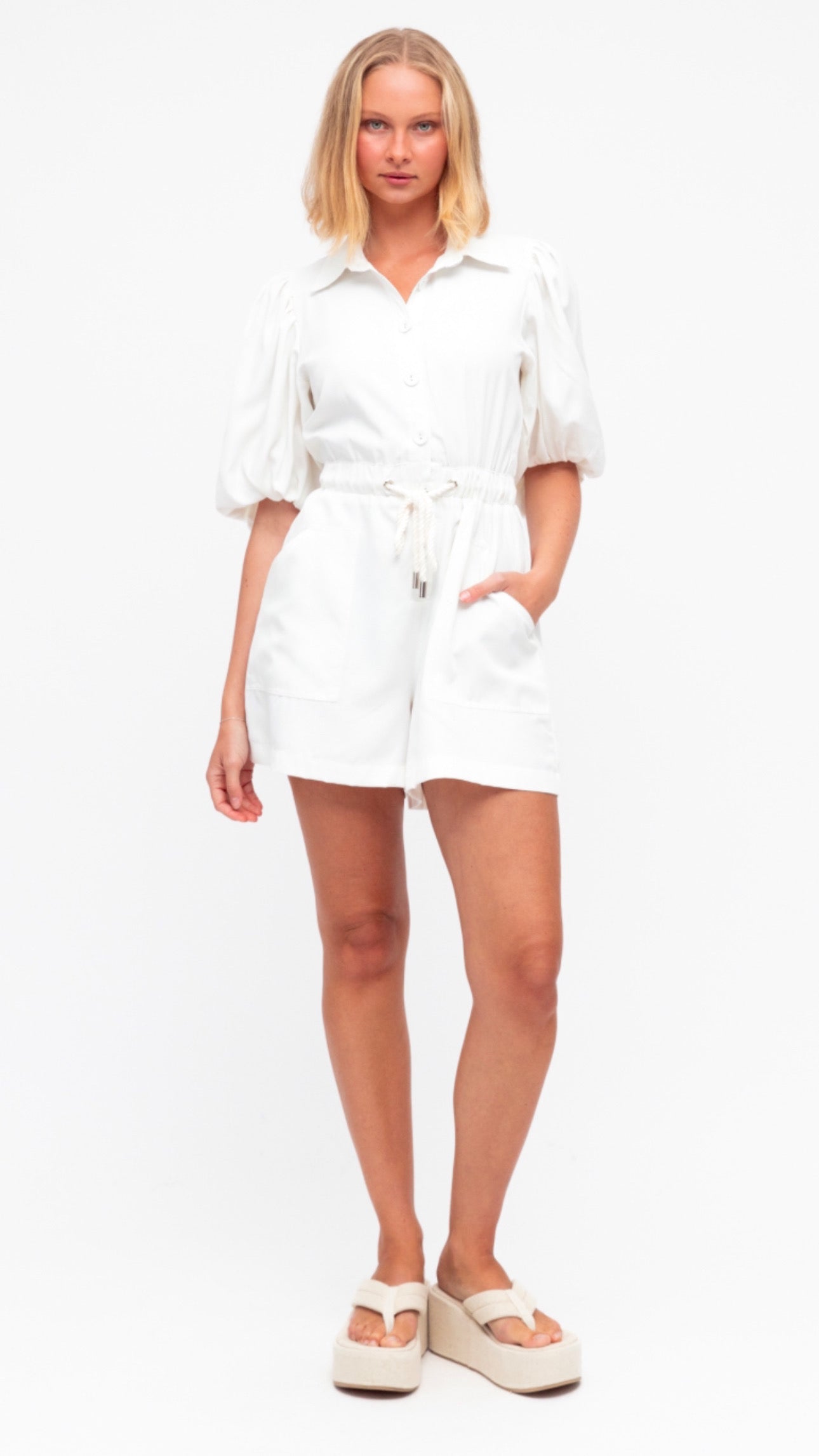 Amber White Playsuit