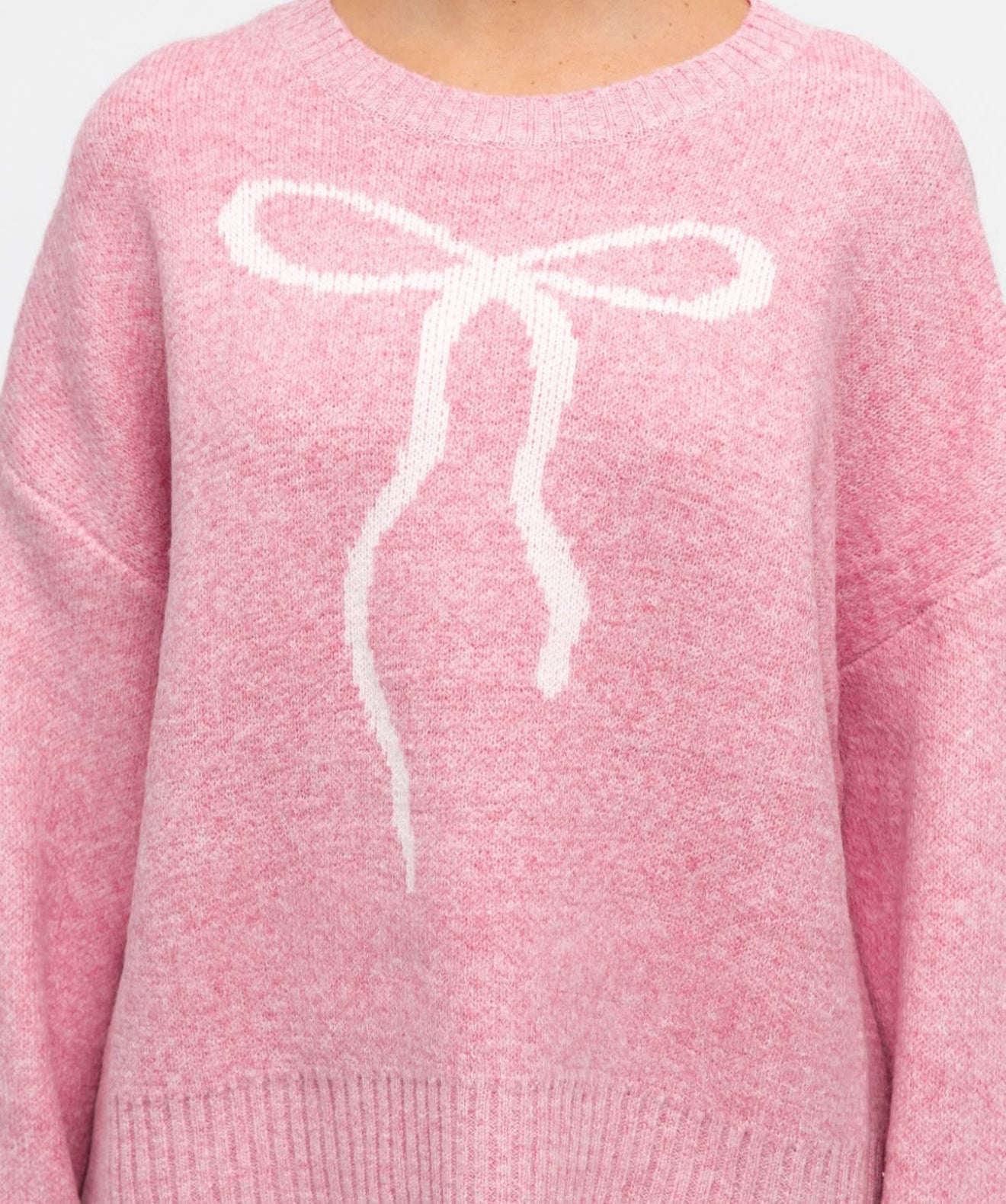 Pink Bow Knit Jumper