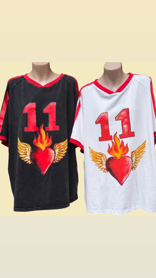 11 Heart Oversized Tee