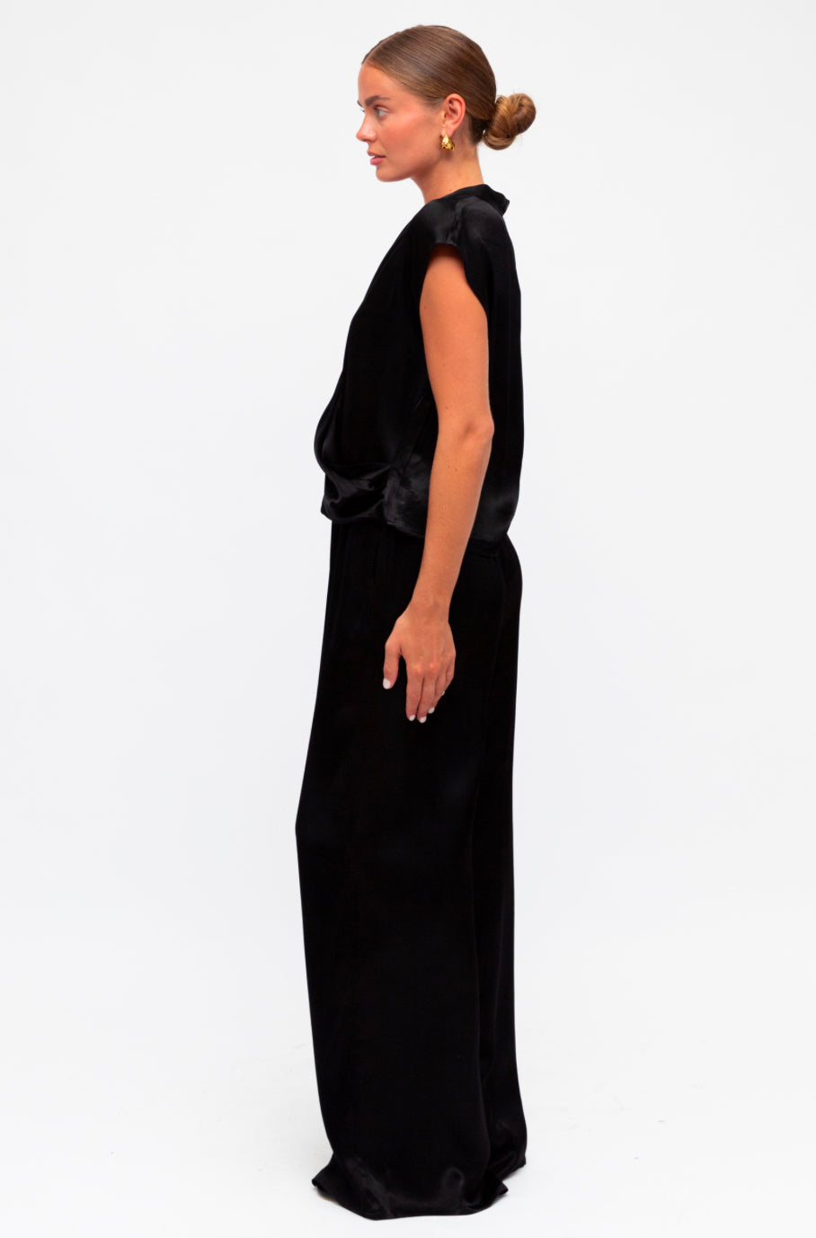 Nicole Black Satin Pant