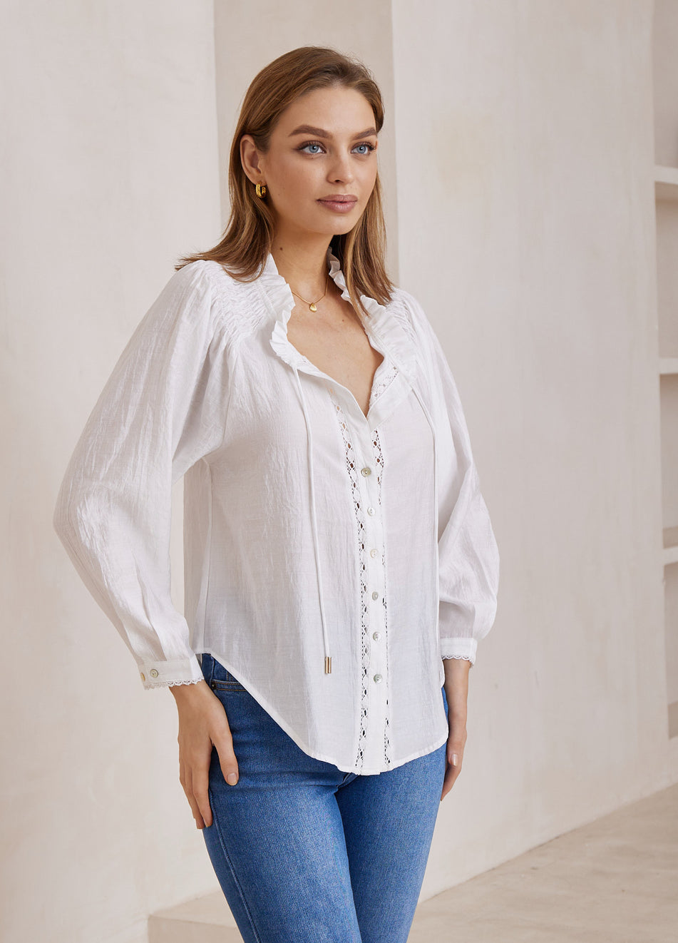 Florence White Blouse