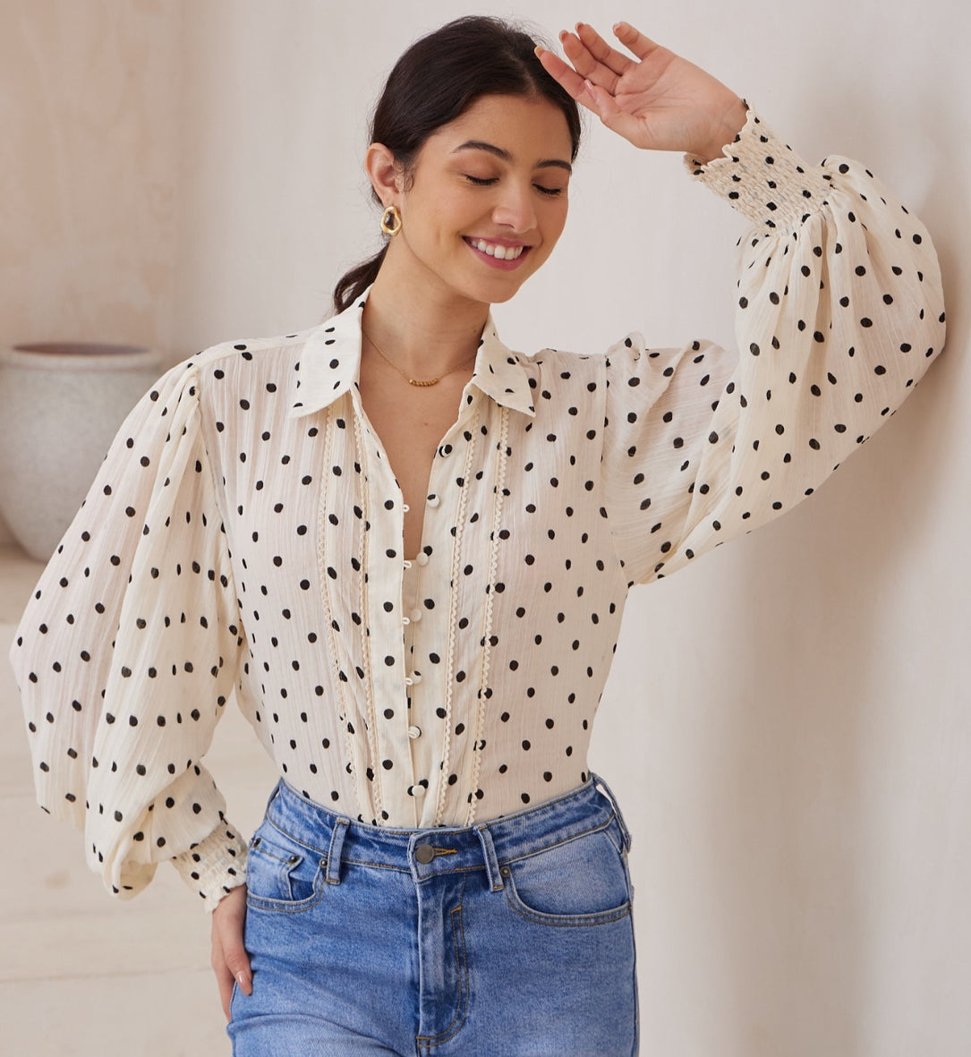 Elizabeth Spot Blouse