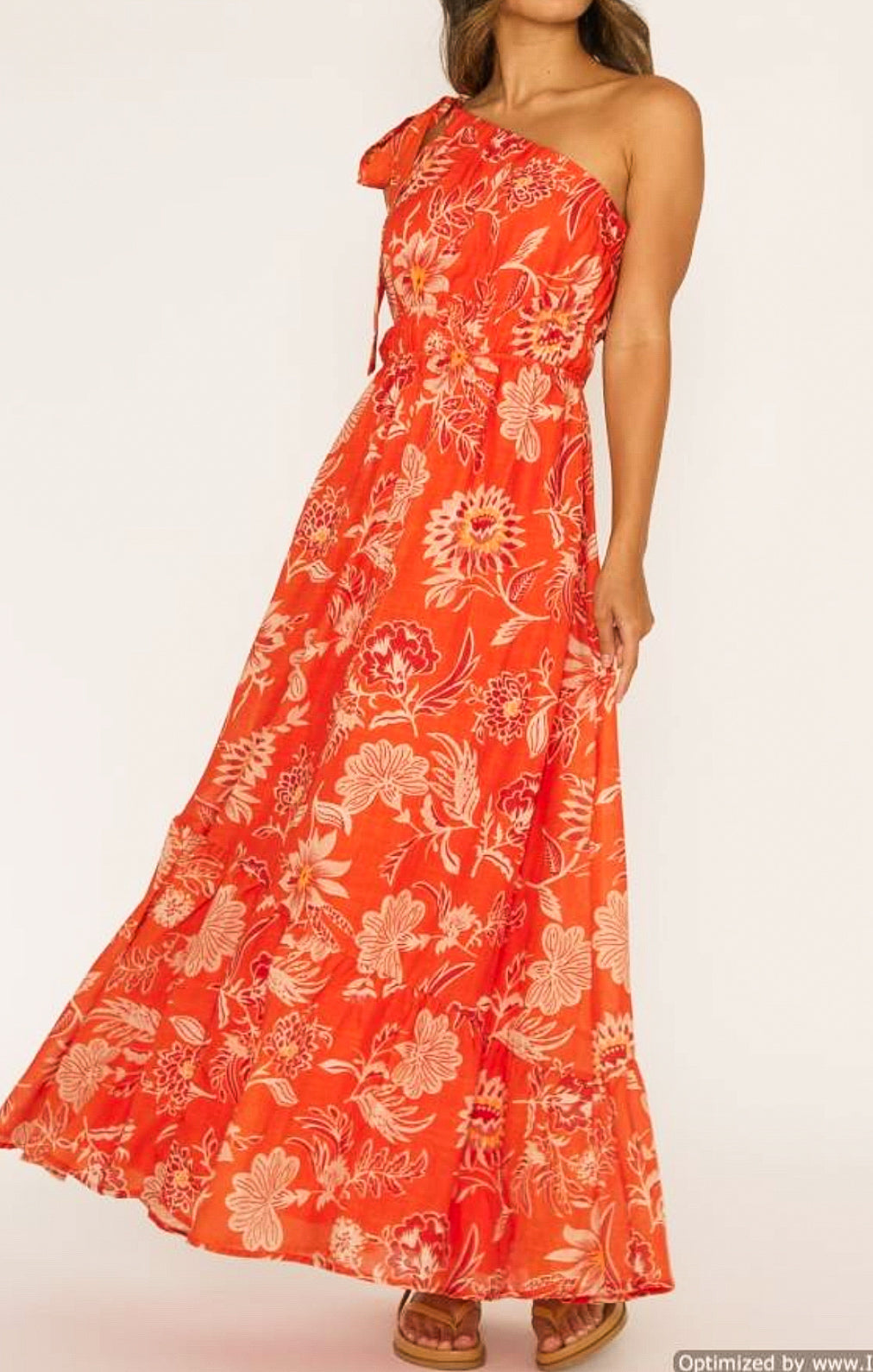 Barcelona One Shoulder Maxi Dress