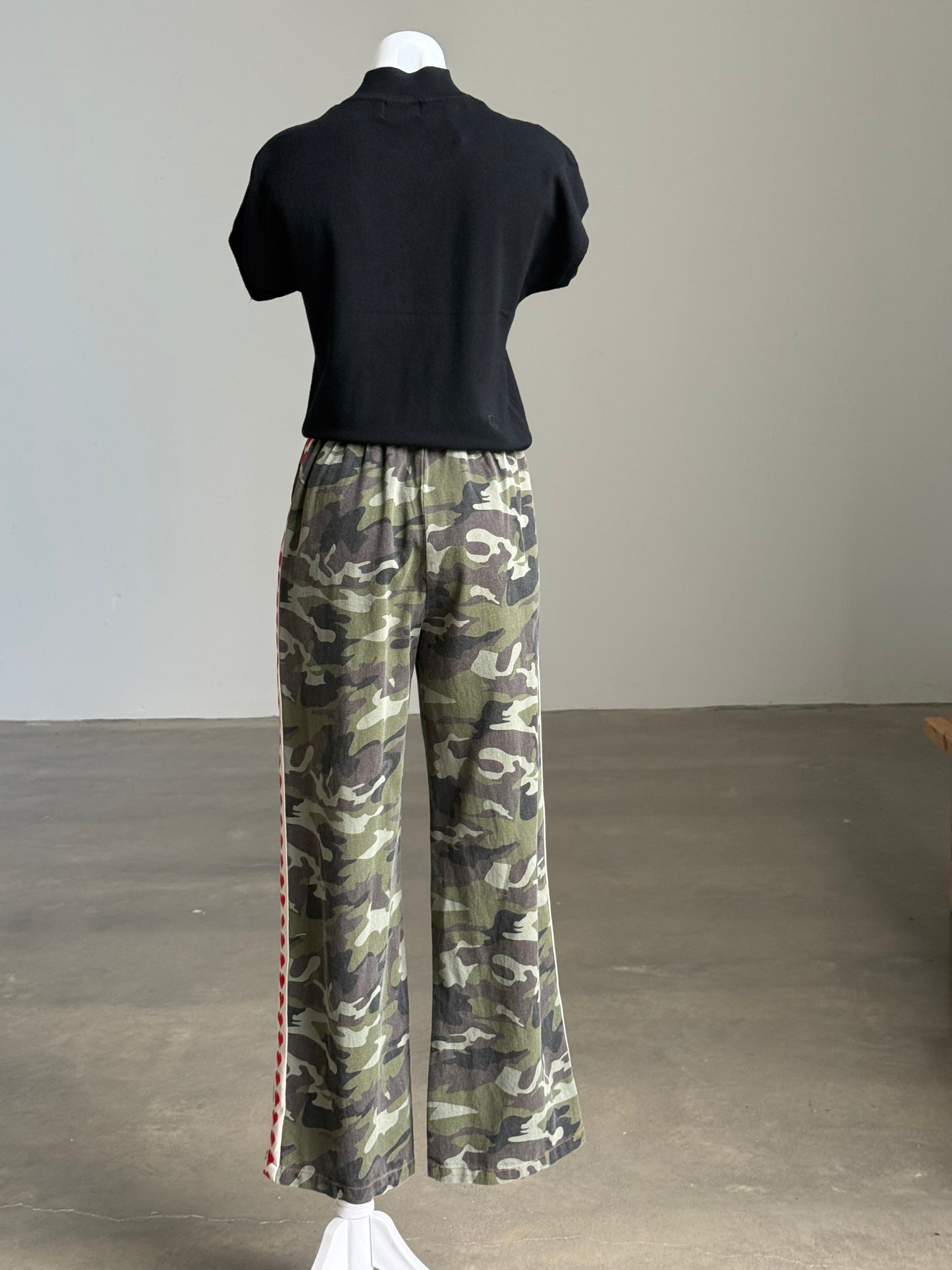 Camo Wide Leg Denim Pant