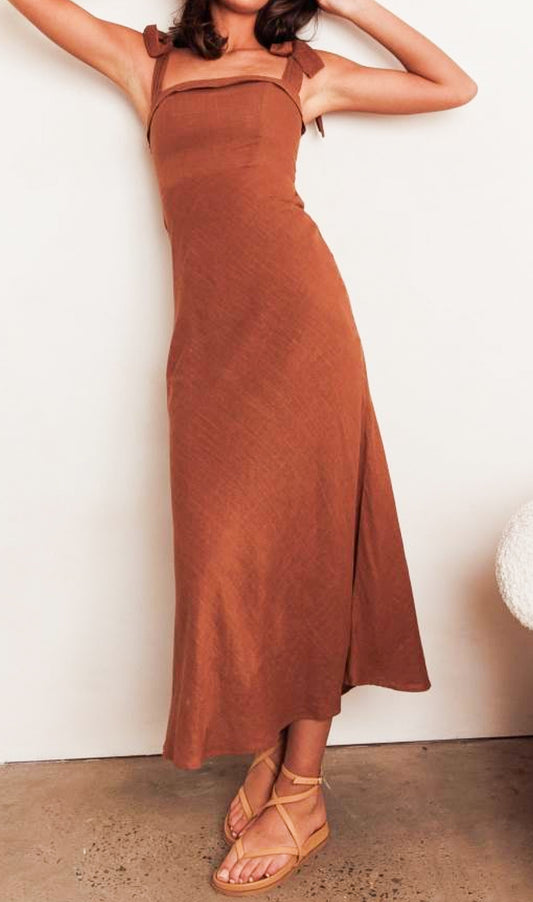 Carmen Chocolate Maxi Dress