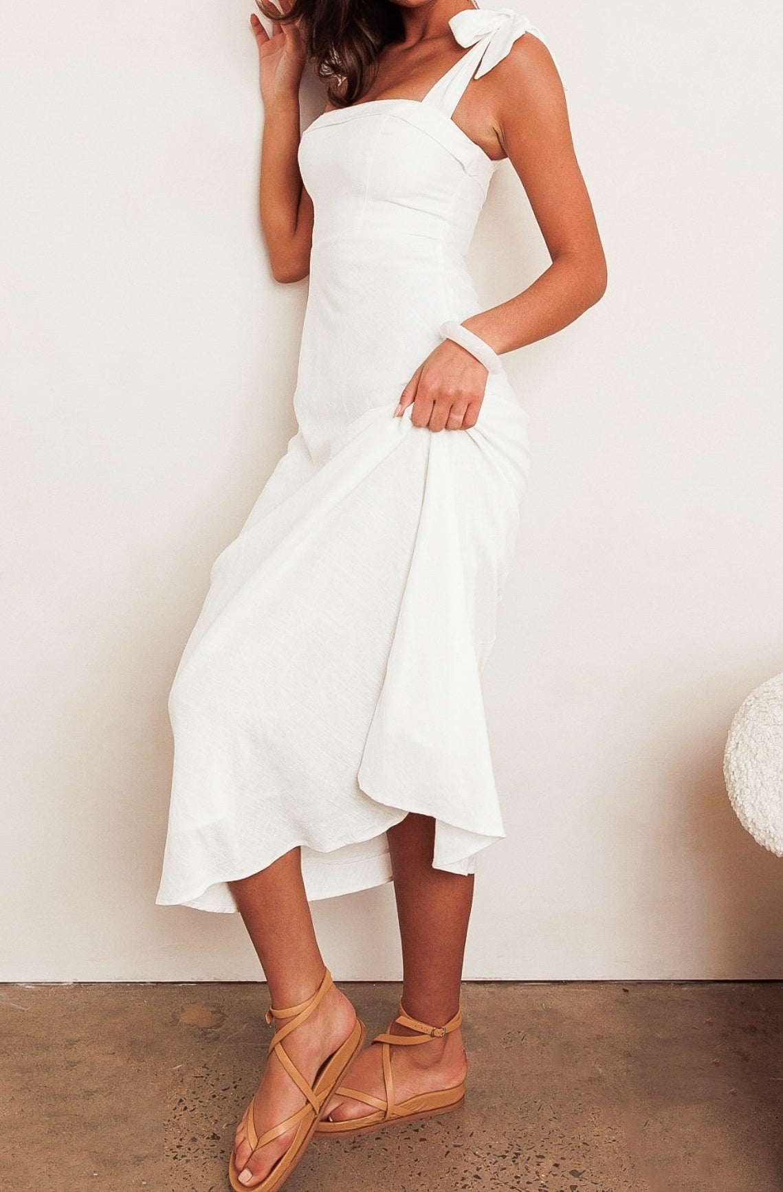 Carmen White Maxi Dress