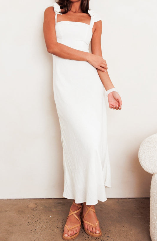 Carmen White Maxi Dress