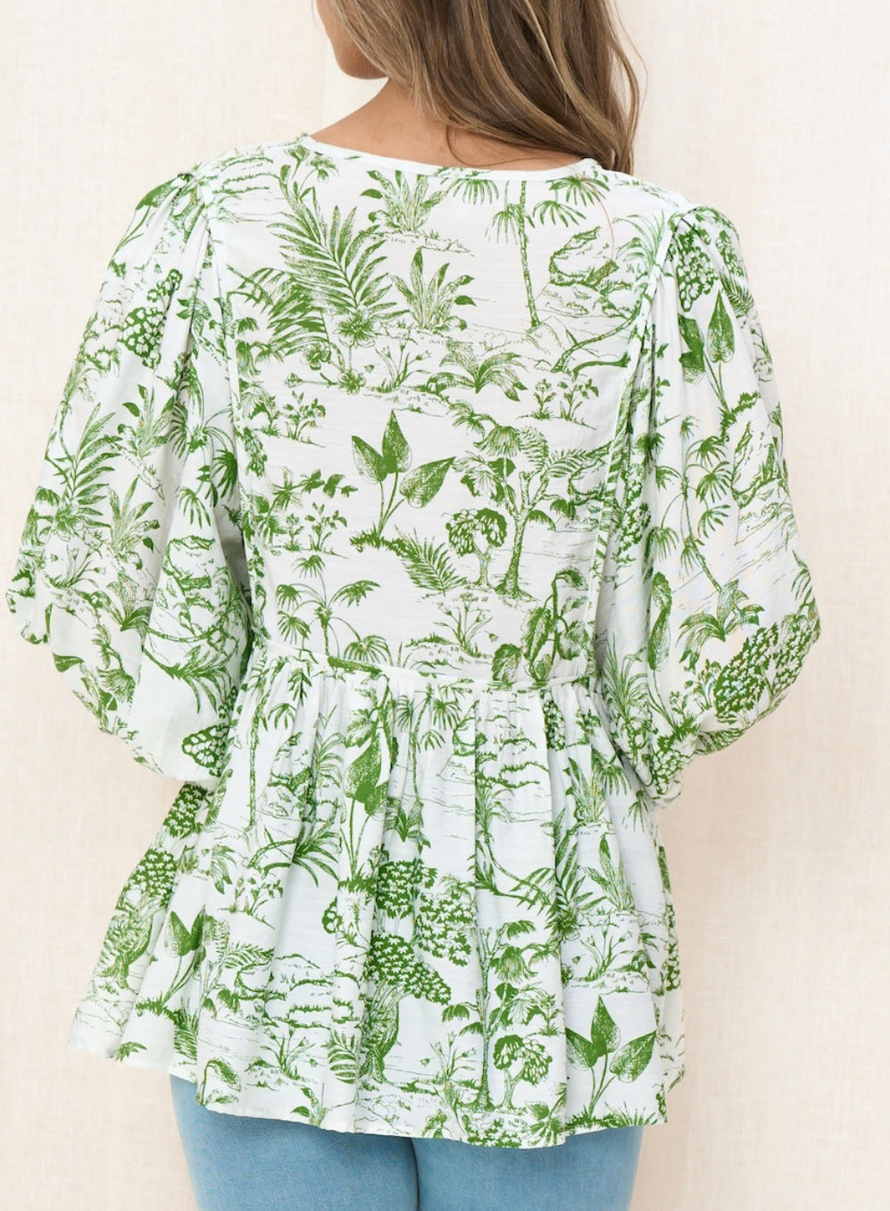 Belle Tropical Print Blouse