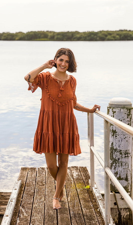 Felicity Dress Rust