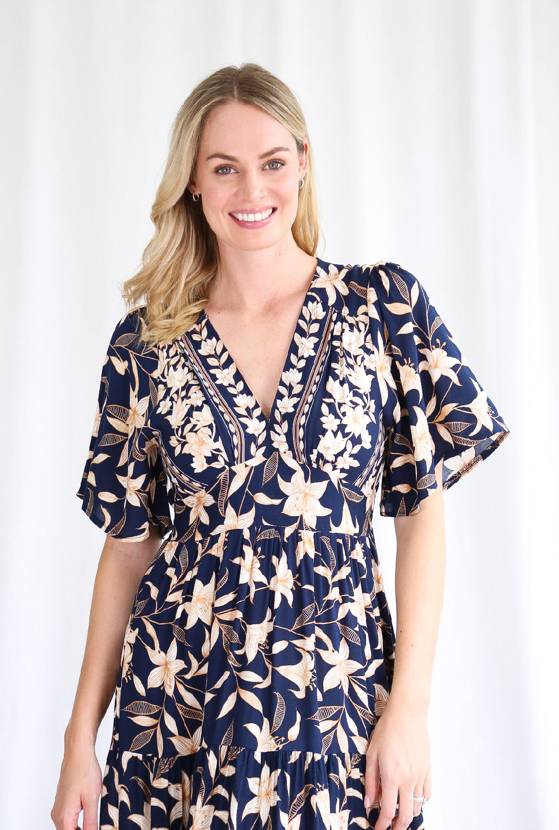 Khloe Navy/Natural Mini Dress