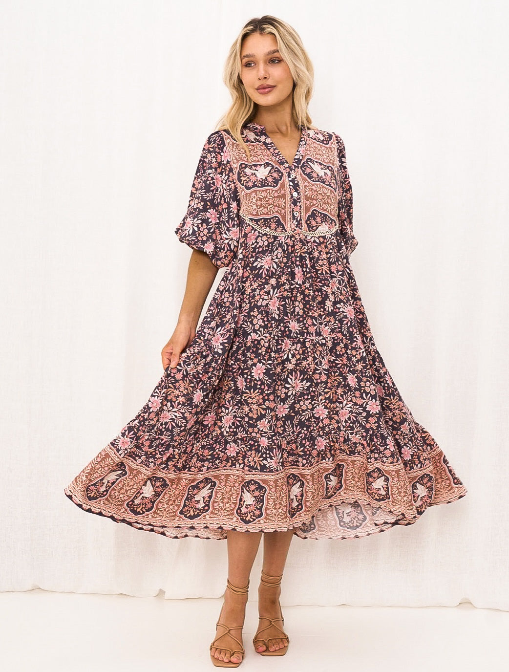 Song Bird Midi Dress